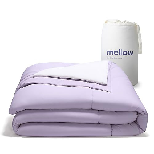 Mellow Temperature Control Comforter – Queen Size, All Season, Dual Layer: Reversible Cool-Warm Design, Hypoallergenic, Washable, Breathable—Ideal for Couples, hot Sleepers, and Year-Round Comfort | Amazon (US)