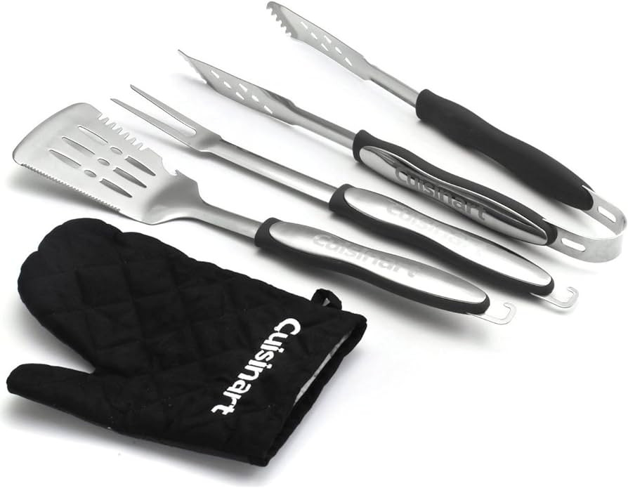 Cuisinart CGS-134BL Grilling Tool Set with Grill Glove, Black (3-Piece) | Amazon (US)