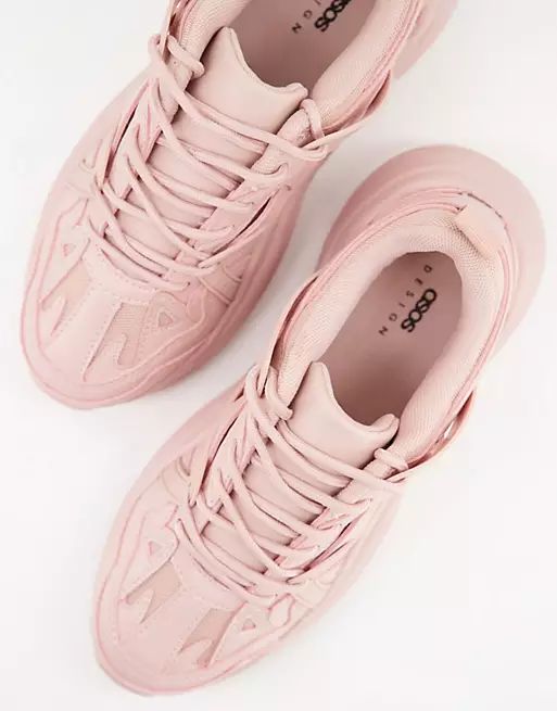 ASOS DESIGN Deejay chunky sneakers in pink | ASOS (Global)