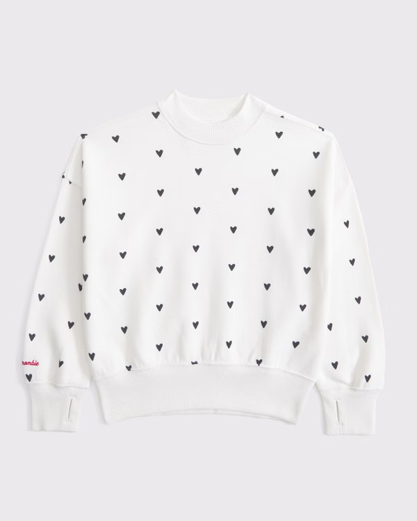 hearts graphic crew sweatshirt | Abercrombie & Fitch (US)
