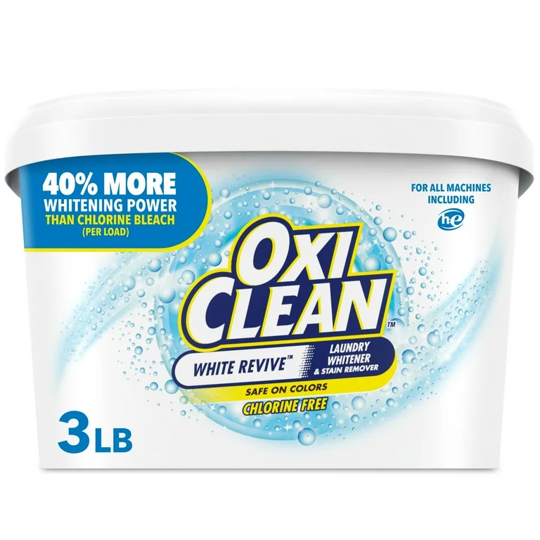 OxiClean White Revive Blanqueador de Ropa y Polvo Quitamanchas para Ropa, 3 lb | Walmart (US)