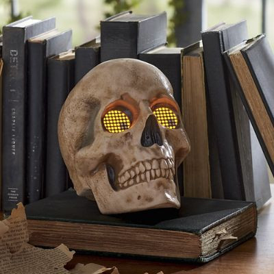 Skull with Animated Eyes | Grandin Road