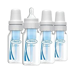 Dr. Brown’s Natural Flow® Anti-Colic Baby Bottle with Level 1 Slow Flow Nipples, 4oz, 4 Pack | Amazon (US)