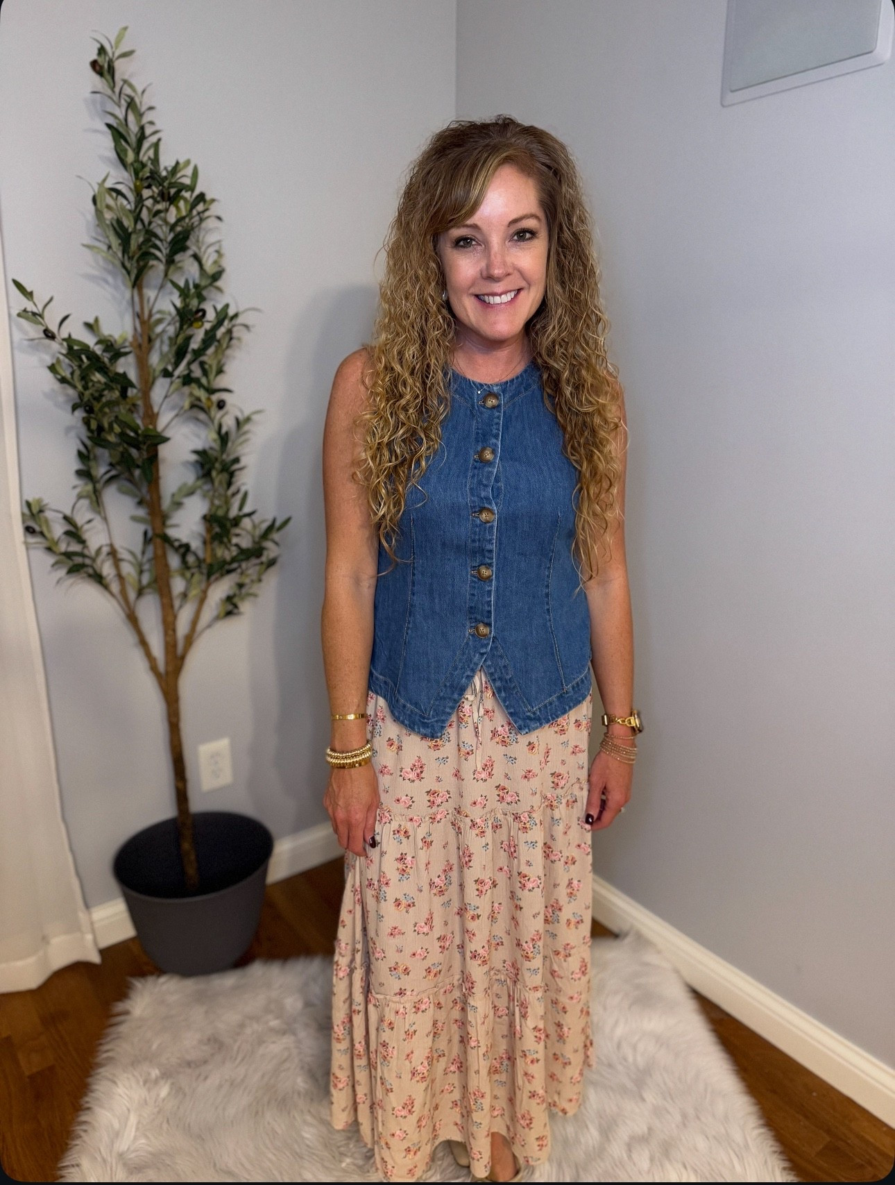 Walmart church outfit / fall fashion / fall outfit / teacher outfit 

Vest- size medium (fits snug in bust) 
Skirt- size small, tts
Shoes- size 8, tts 

#LTKStyleTip #LTKFindsUnder50 #LTKOver40