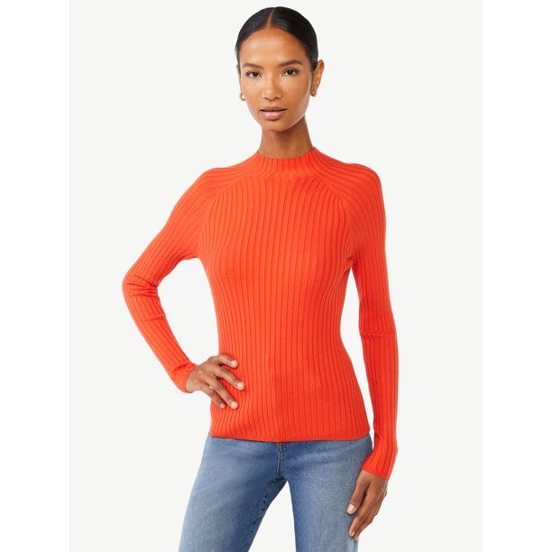 Scoop Women's Flat Rib Turtleneck Sweater - Walmart.com | Walmart (US)