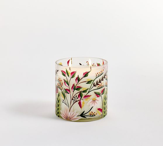 Hand Painted Flower Candle | Pottery Barn (US)