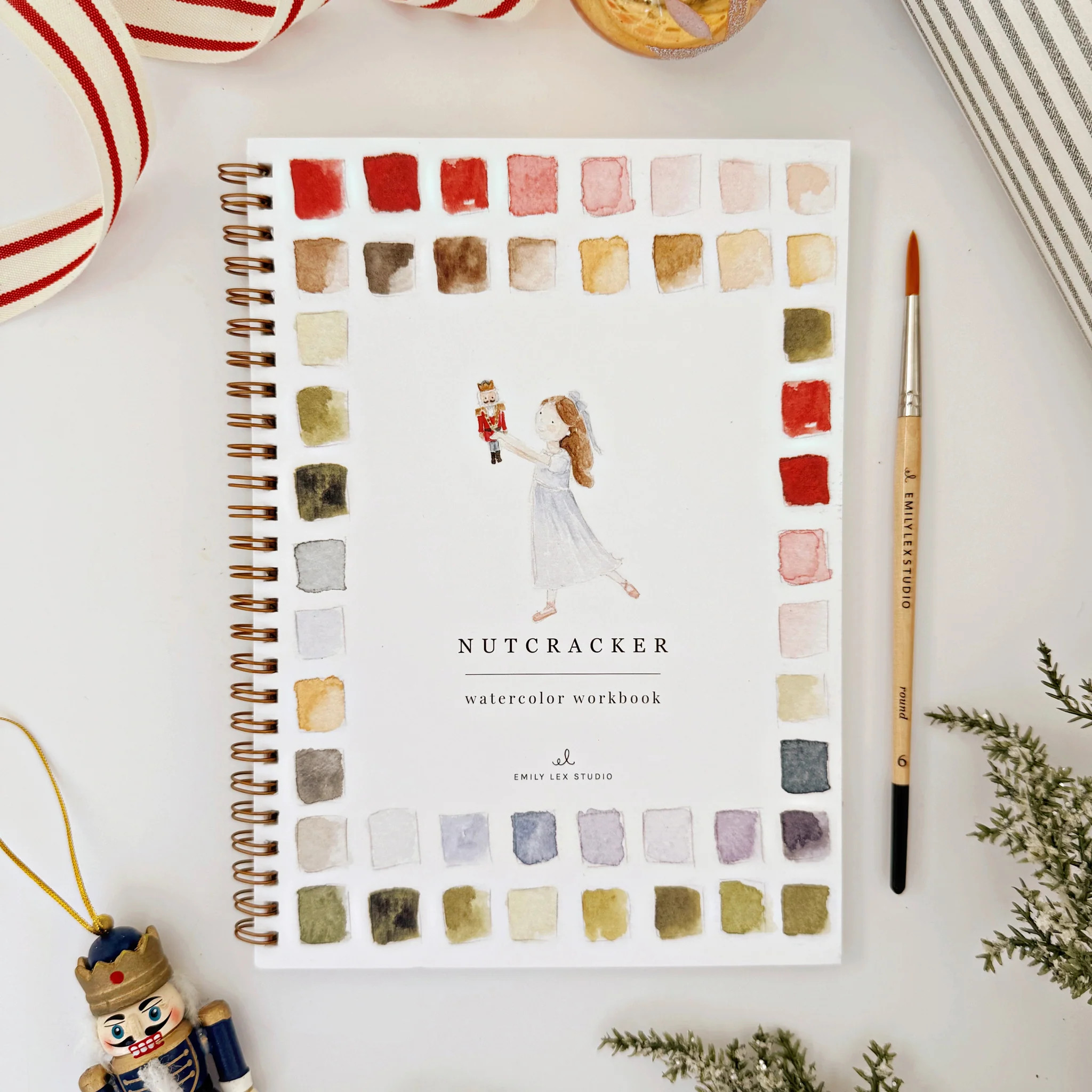 nutcracker watercolor workbook | Emily Lex Studio