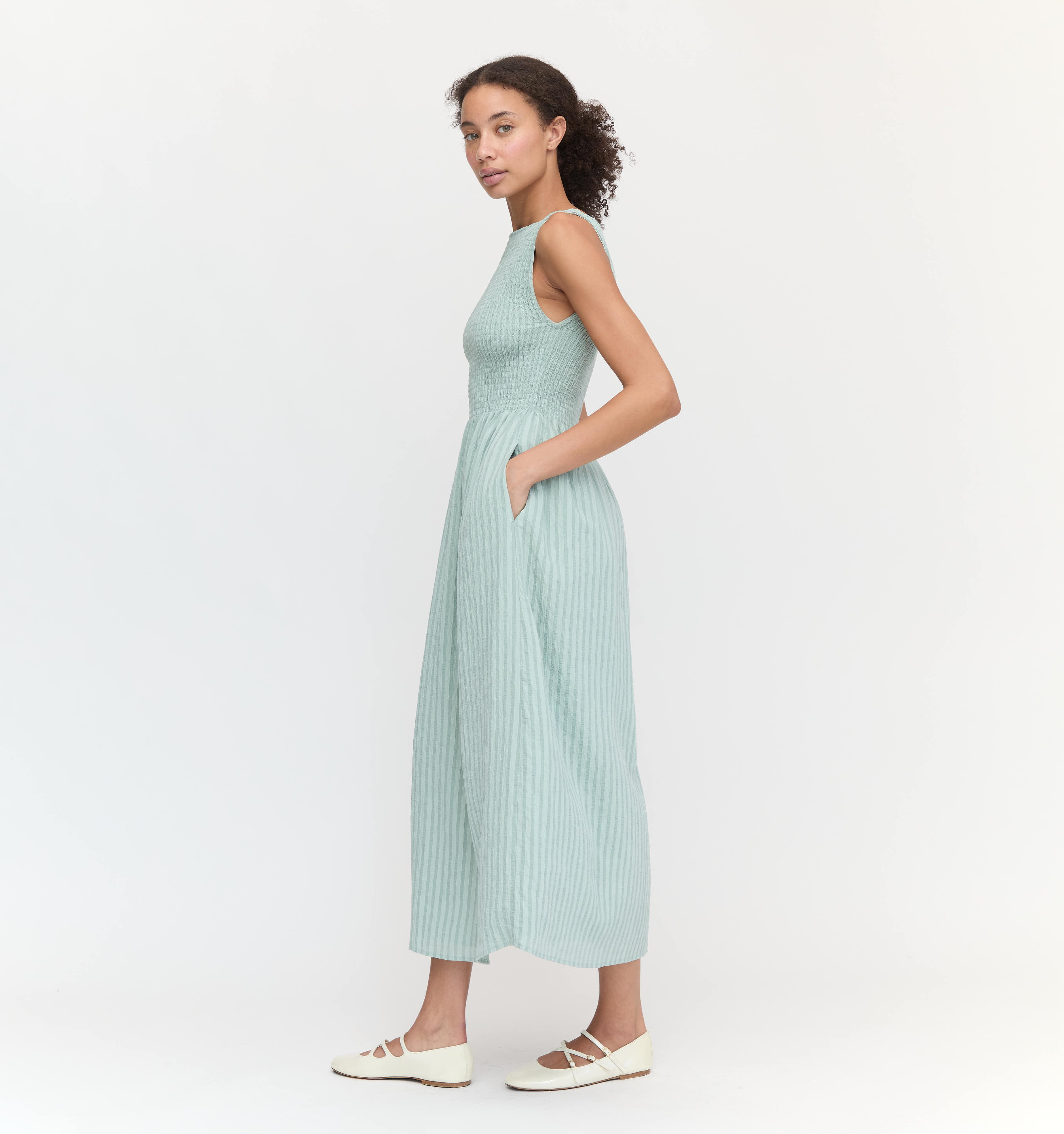 The Cosima Nap Dress - Navy Sheer Plaid | Hill House Home US