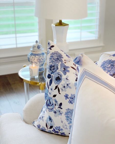 Blue floral pillow cover 

#LTKStyleTip #LTKHome #LTKFindsUnder50