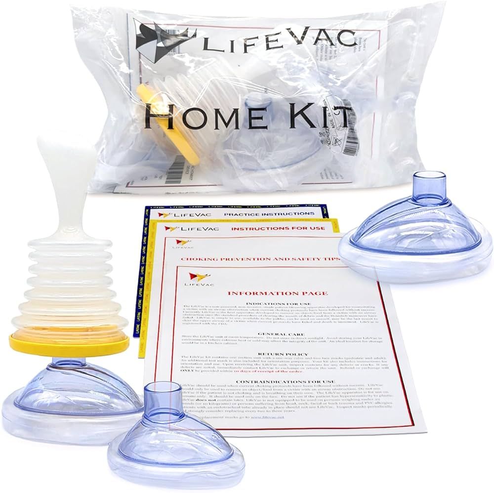 LifeVac Home Kit - Portable Suction Rescue Device, First Aid Kit for Kids and Adults, Portable Ai... | Amazon (US)