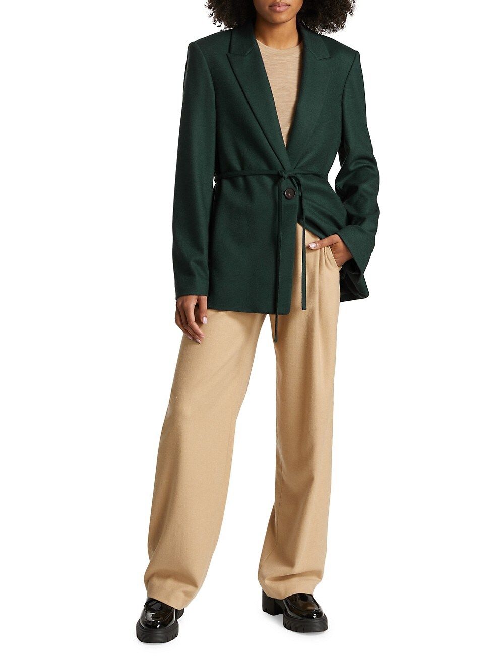 Wool-Blend Belted Blazer | Saks Fifth Avenue