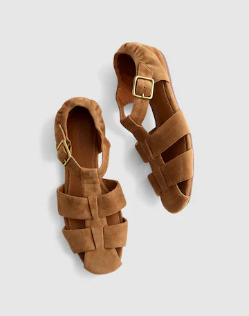 The Greta Fisherman Sandal in Suede | Madewell