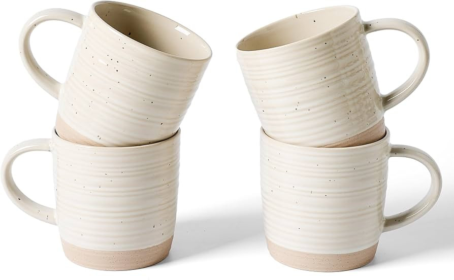 famiware Coffee Mugs Set of 4, 13 oz Mug Set, Ceramic Cup Set with Handle for Coffee, Tea, Cocoa,... | Amazon (US)