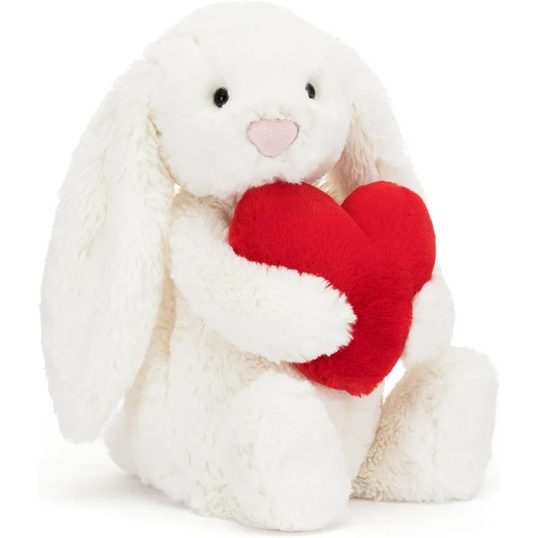 Jellycat Bashful Red Love Heart Bunny Stuffed Animal, Medium 12 inches | Rabbit & Bunny Plush Toy... | Walmart (US)