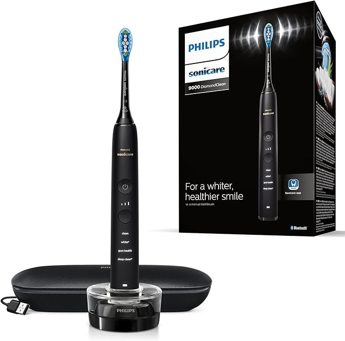 Philips Sonicare DiamondClean 9000 Black Electric Toothbrush, 4 Modes, 3 Intensities, Gum Pressur... | Amazon (UK)