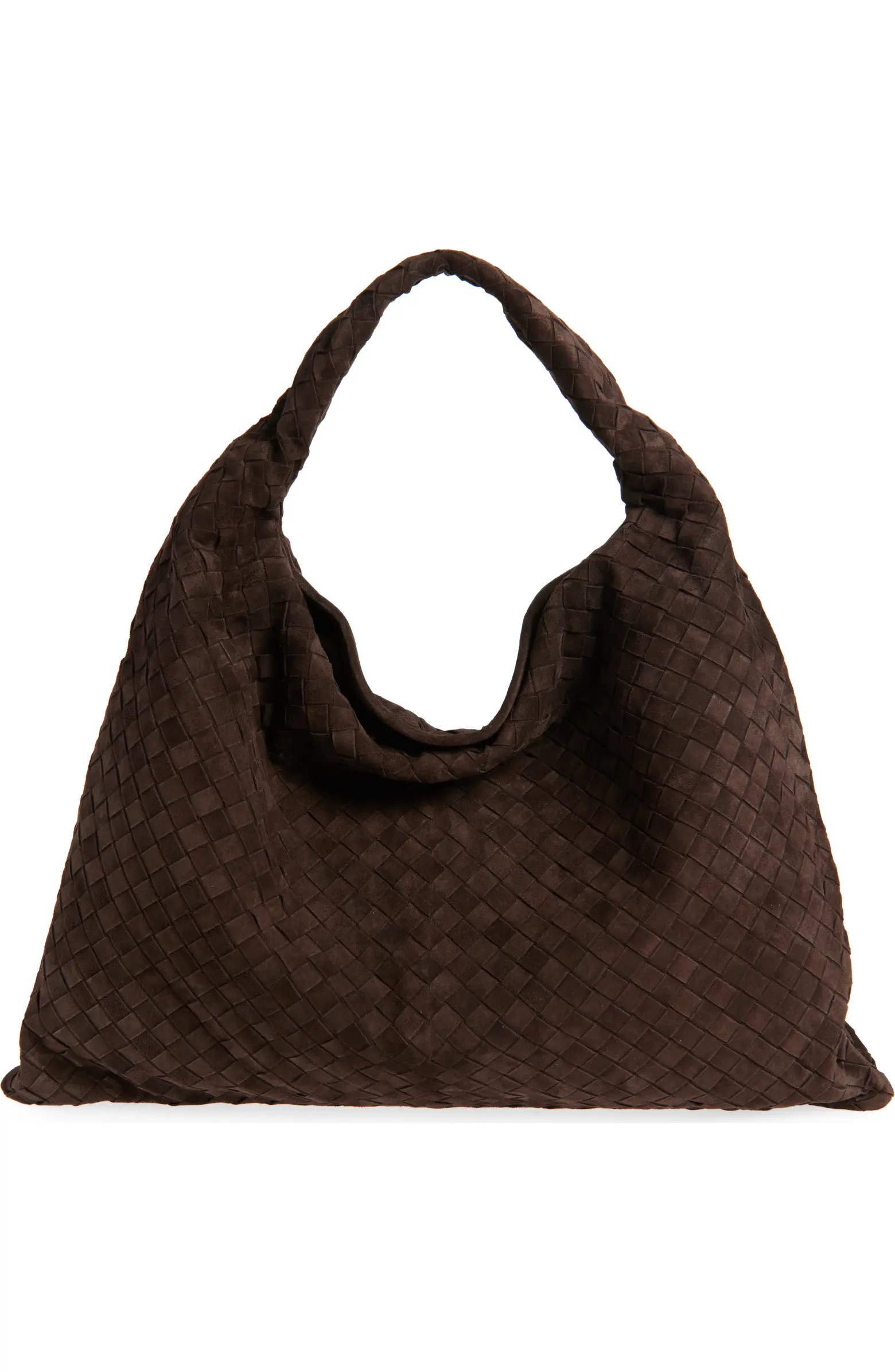 Large Hop Intrecciato Suede Hobo Bag | Nordstrom
