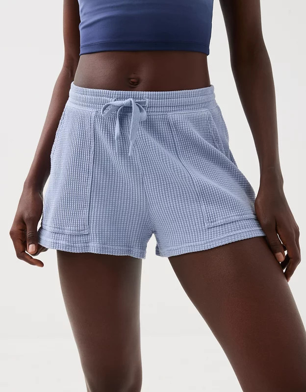 OFFLINE By Aerie Wow! Waffle High Waisted Shorts | American Eagle Outfitters (US & CA)