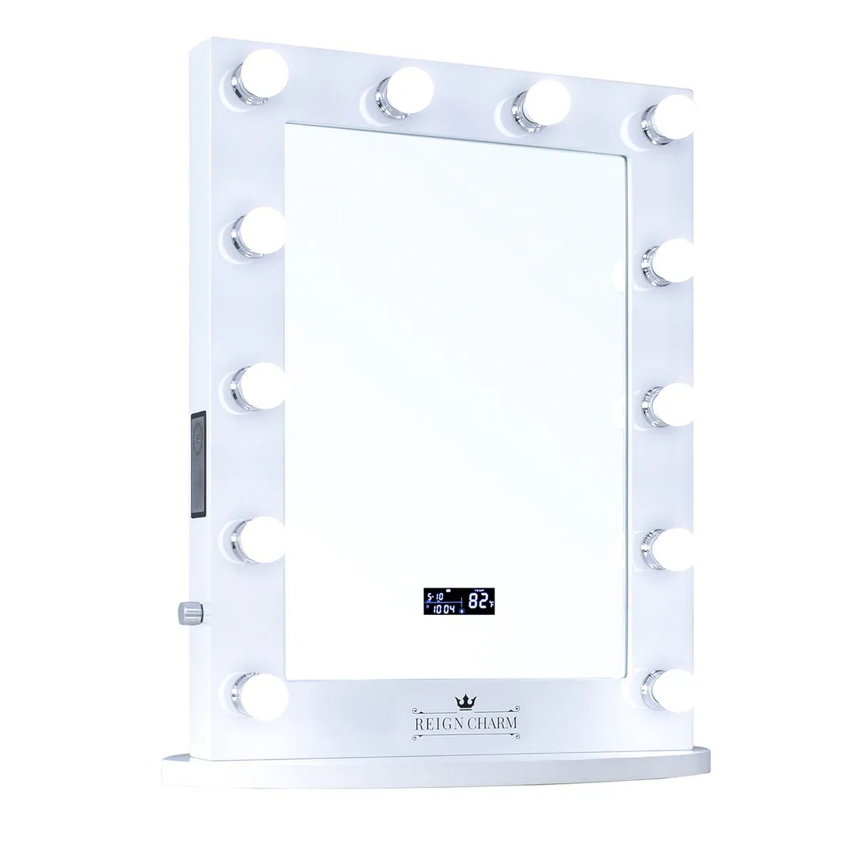 ReignCharm Hollywood Vanity Mirror Bluetooth Audio-Enabled Speakers, 12-LED Light Bulbs, 22-Inches Wide x 29-Inches High | Bed Bath & Beyond