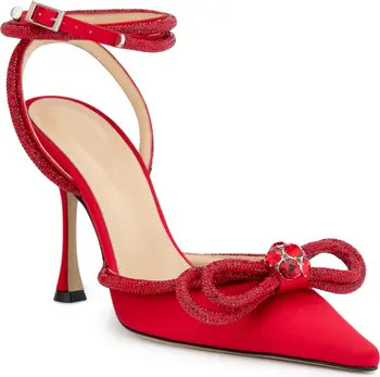 Mach & Mach Crystal Double Bow Pointed Toe Pump | Nordstrom | Nordstrom