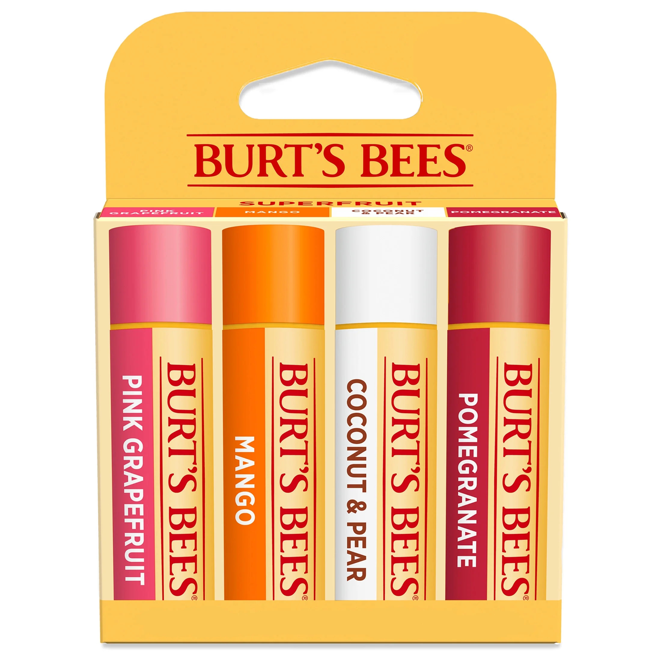 Burt's Bees 100% Natural Origin Moisturizing Lip Balm with Beeswax, Superfruit, 4 Tubes | Walmart (US)