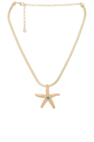 Starfish Pendant Herringbone Chain Necklace
                    
                    Ettika | Revolve Clothing (Global)