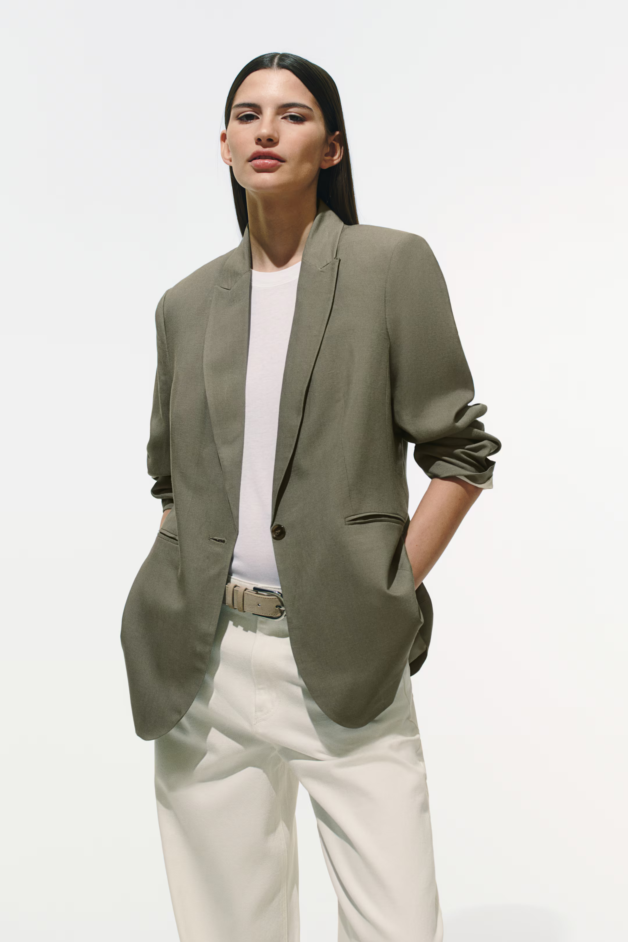 Linen-Blend Blazer | H&M (US + CA)