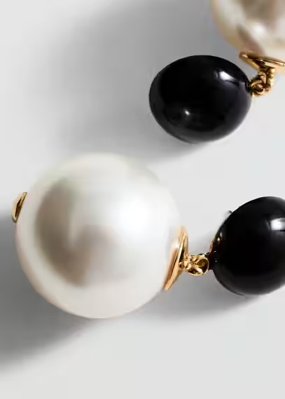 Pearl dangle earrings white - Women - One size - MANGO | Mango (US/MX/AU)