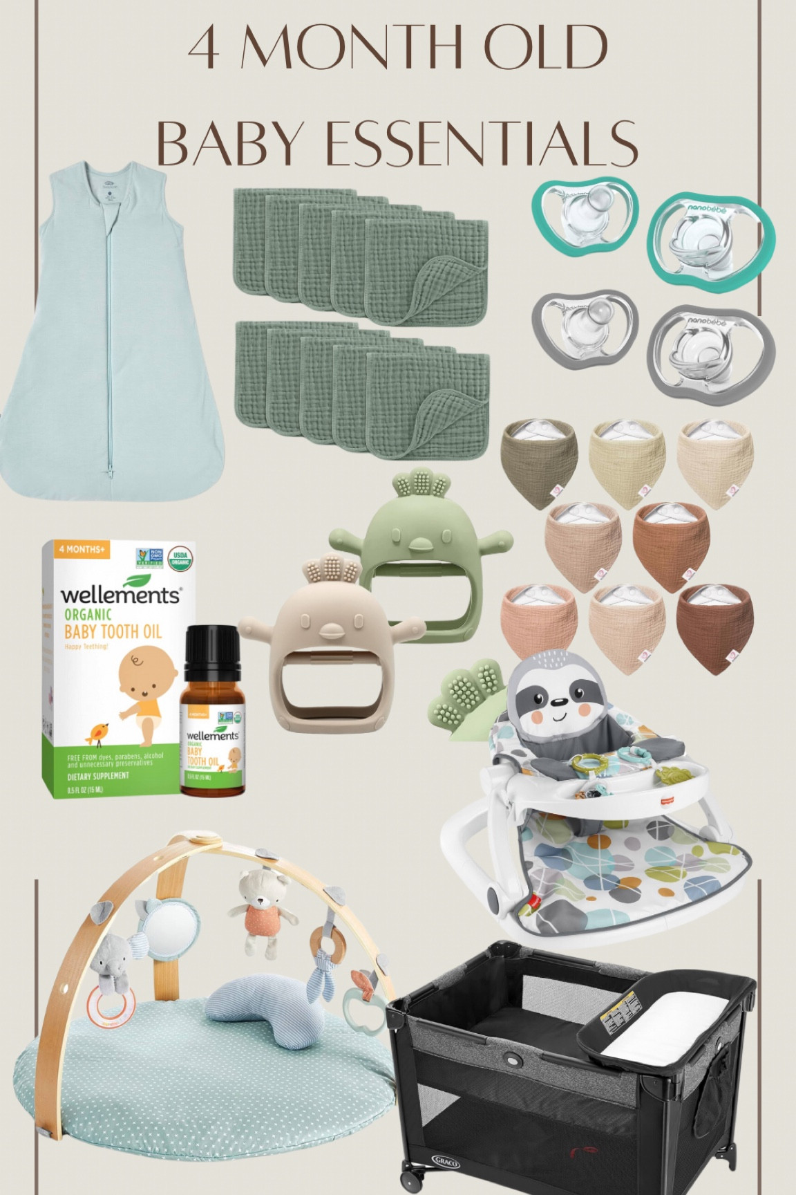4 month old baby essentials. Tried and true things that we cannot live without. 


Sleep sack, burp cloths, muslin burp cloths, tooth oil, teething oil, teething mitts, teething toys, sit me up, play gym, pack n play, baby essentials, baby must haves

#LTKFindsUnder50 #LTKBaby #LTKFindsUnder100