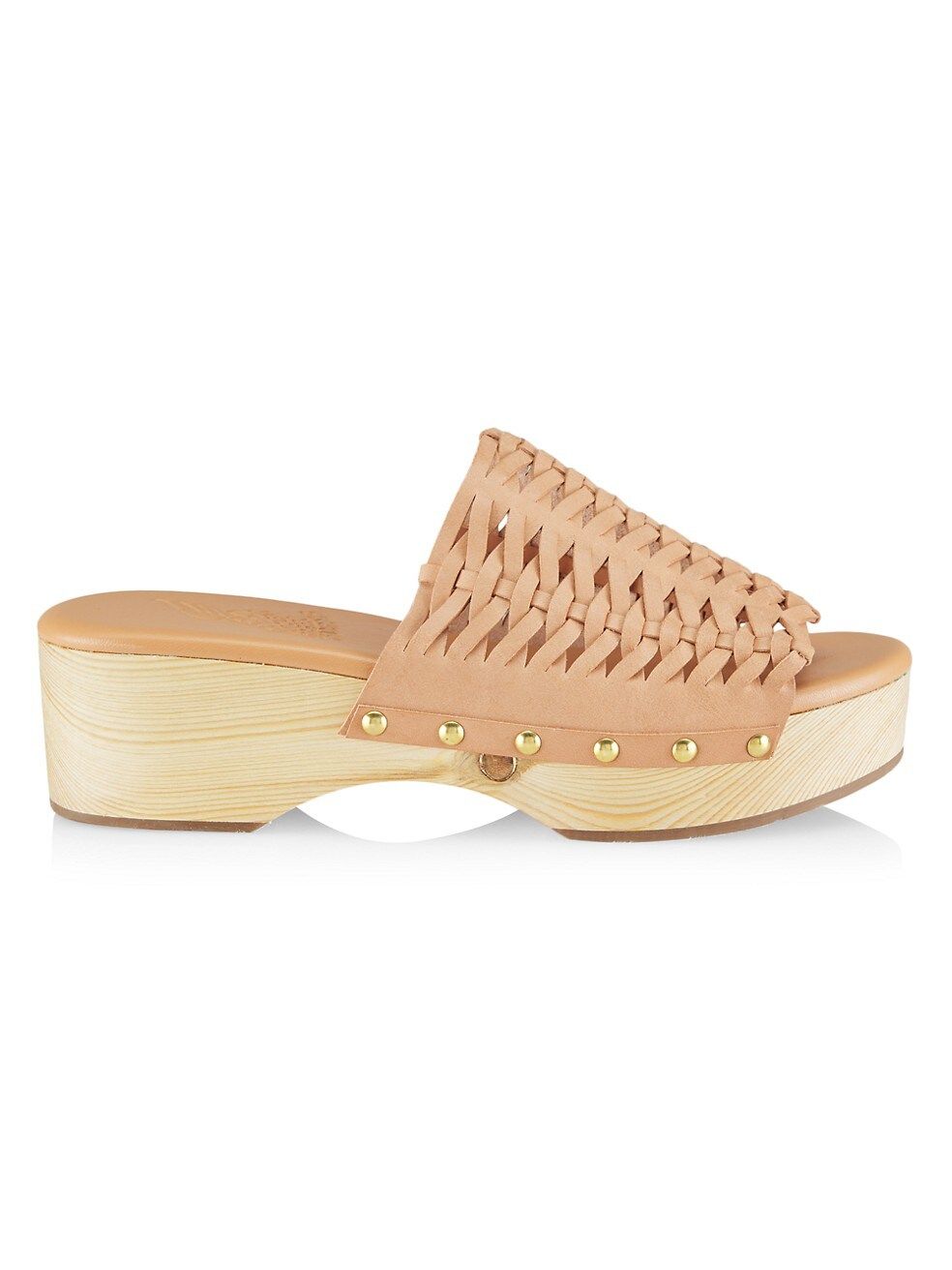 Woven Leather Clog Sandals | Saks Fifth Avenue