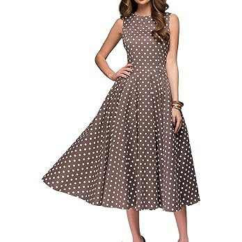 Simple Flavor Women's Vintage Dress Sleeveless O-Neck Party Cocktail Dress | Amazon (US)