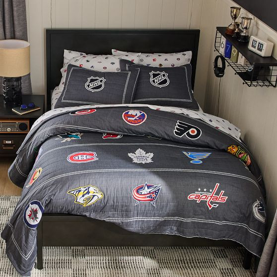NHL Organic Logo Sheet Set | Pottery Barn Teen
