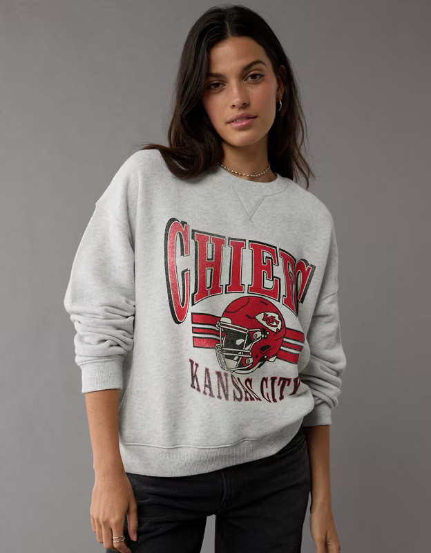 NFL Kansas City Chiefs Crew Neck Sweatshirt | American Eagle Outfitters (US & CA)