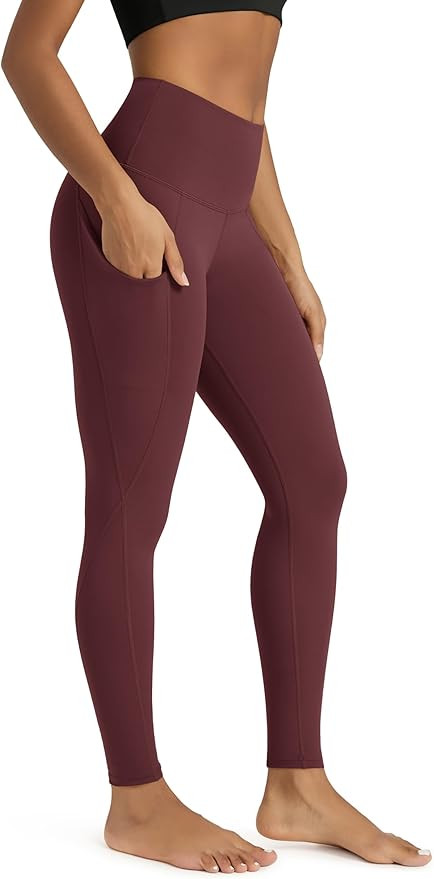 ODODOS Women's High Waisted Yoga Leggings with Pockets, Tummy Control Non See Through Workout Ath... | Amazon (US)