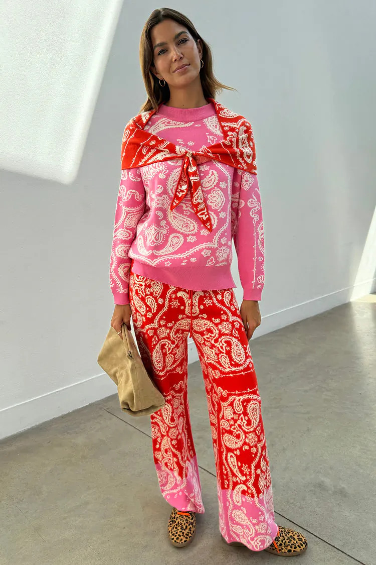 Pink Bandana Copenhagen Jumper | Never Fully Dressed US