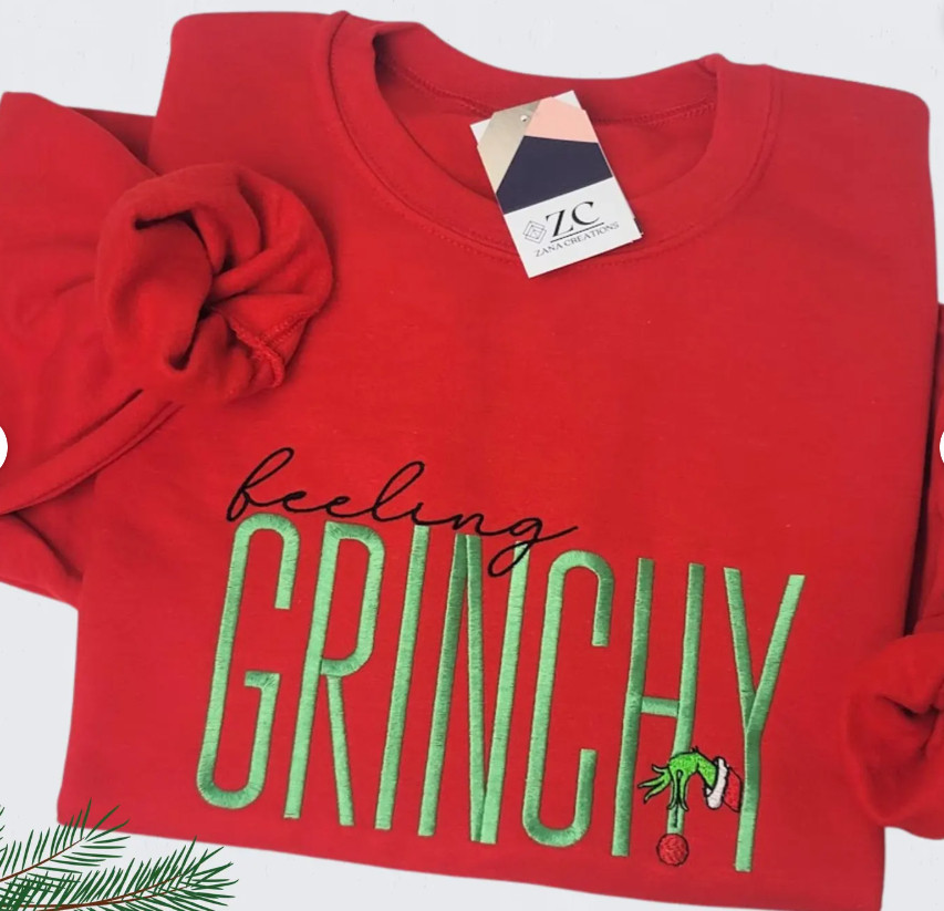 30% OFF!

Feeling Grinchy Embroidered Christmas Sweatshirt: Holiday Apparel cHRISTMAS ETSY shop womens casual sweatshirt the grinch 

 #LTKHoliday #LTKSaleAlert