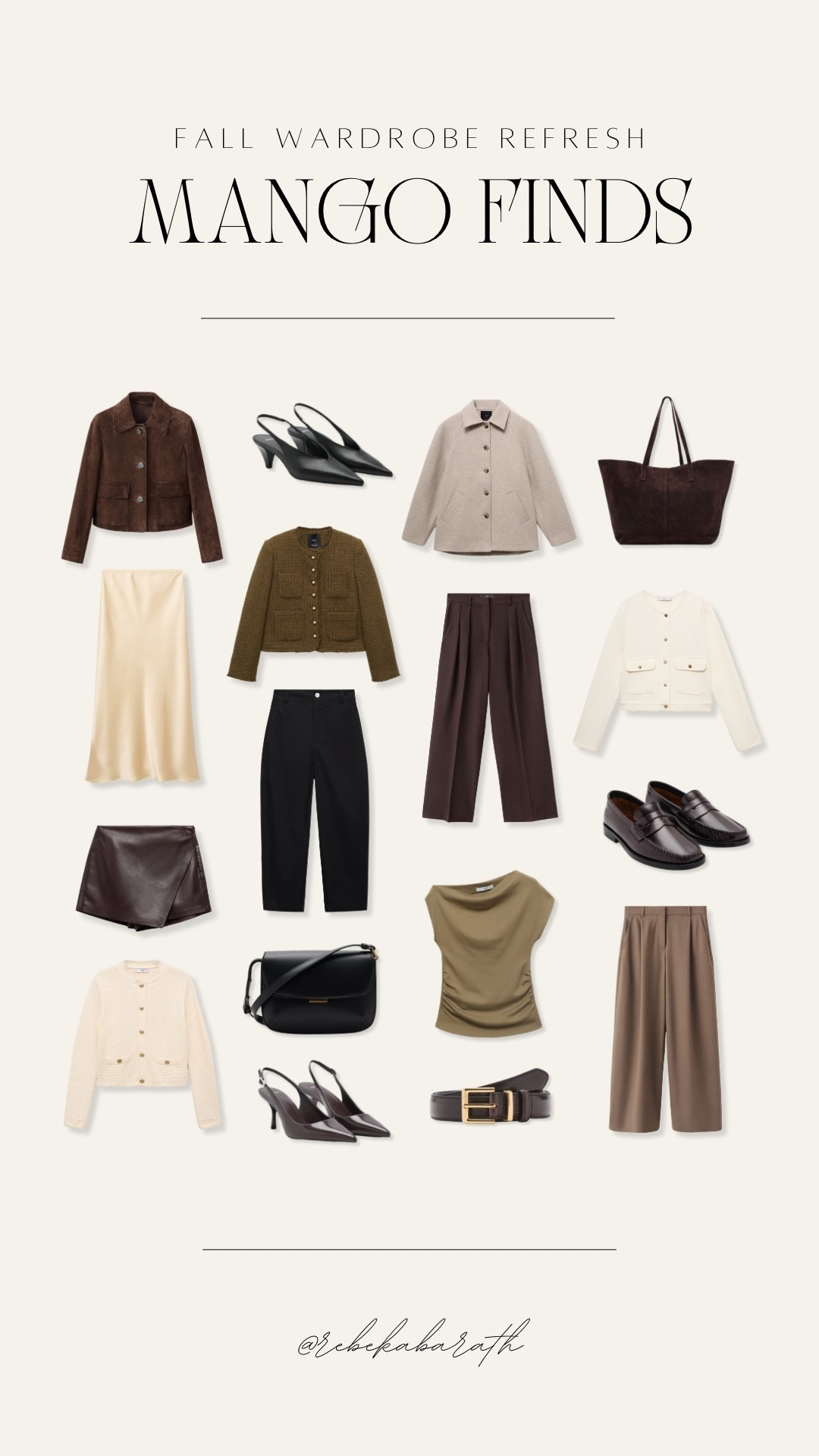 fall wardrobe refresh // Mango finds

pick your fave affordable wardrobe staples 💫

highstreet edit | Mango faves | neutral style

#LTKWorkwear #LTKStyleTip #LTKShoeCrush