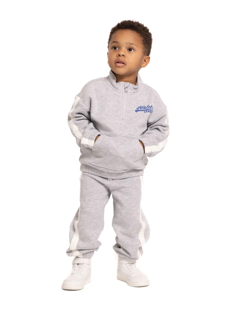 Wonder Nation Toddler Boys Striped Trim Jogger Sweatpants, Sizes 12M-5T | Walmart (US)