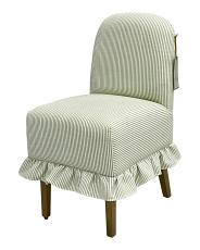 18.5x33.75 long ruffle skirt dining chair | TJ Maxx