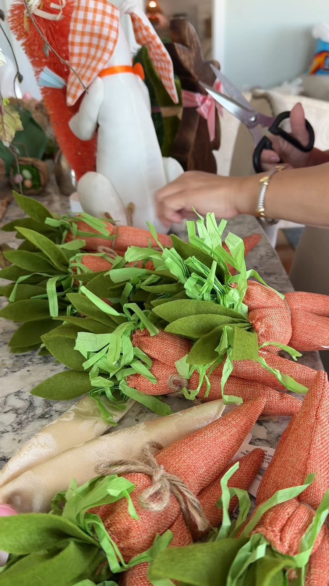 Creating a warm, elevated spring tablescape for family dinner — and yes… every single piece is thrifted 🤍🥕

From the vintage dining table and chairs to the wicker placemats, porcelain eggs, linen napkins, and even the carrot vase styling — this is how I create a high-end look using secondhand home decor finds.

You do NOT need designer prices to host beautifully. You just need vision and patience at the thrift store.

Linking similar pieces here so you can recreate this cozy, collected, layered look in your own open concept kitchen and dining space ✨

#ThriftedHomeDecor #LTKHome #BudgetLuxuryDecor #SpringTablescape #UpcycleQueen

#LTKSaleAlert #LTKmomlife #LTKHome