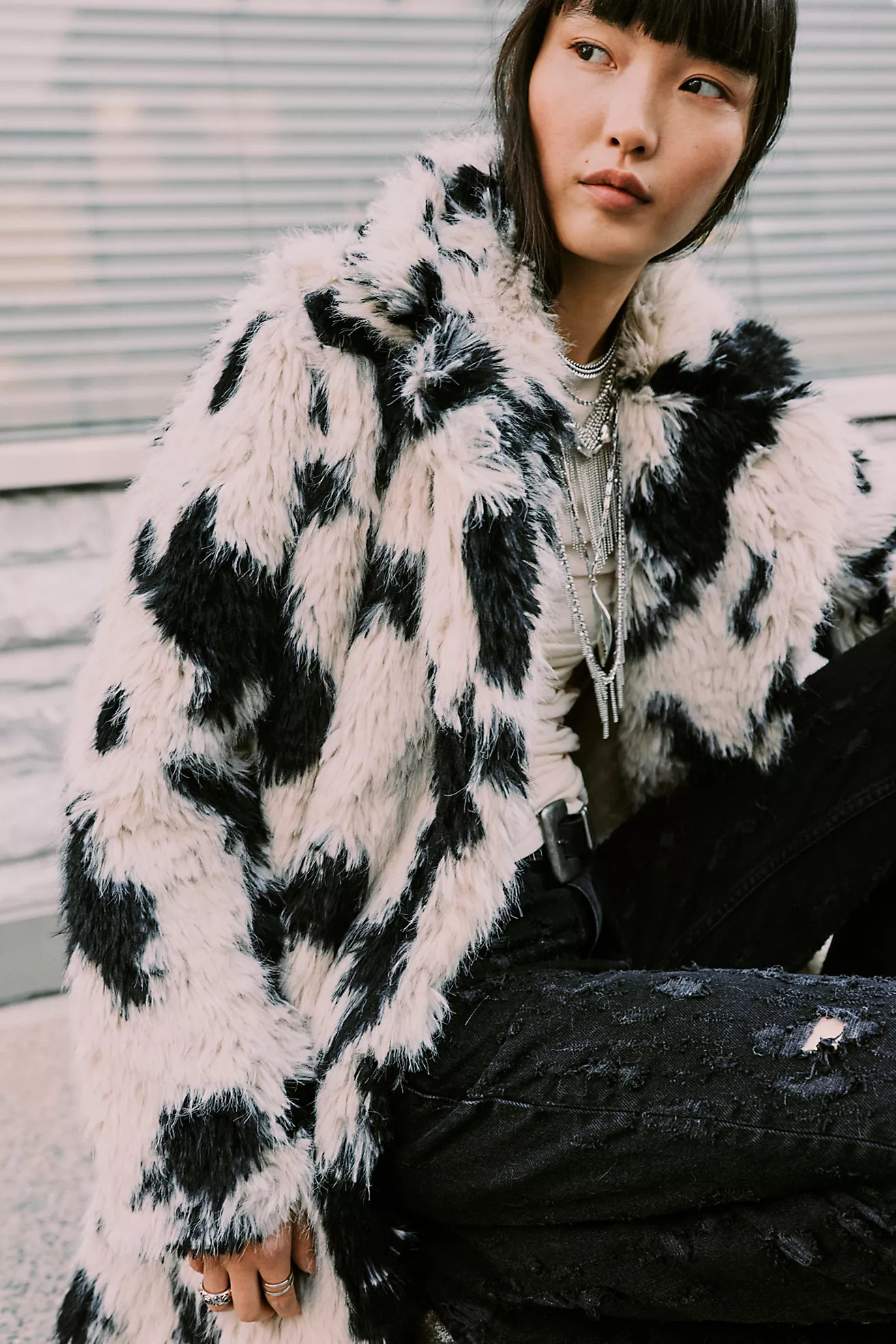 Jade Spotted Faux Fur Coat | Free People (Global - UK&FR Excluded)