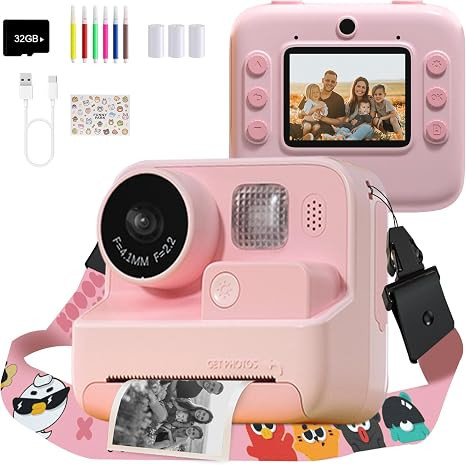 Mafiti Kids Camera Instant Print, 48MP Digital Camera Selfie 1080P Video with 32G TF Card, Toys G... | Amazon (US)