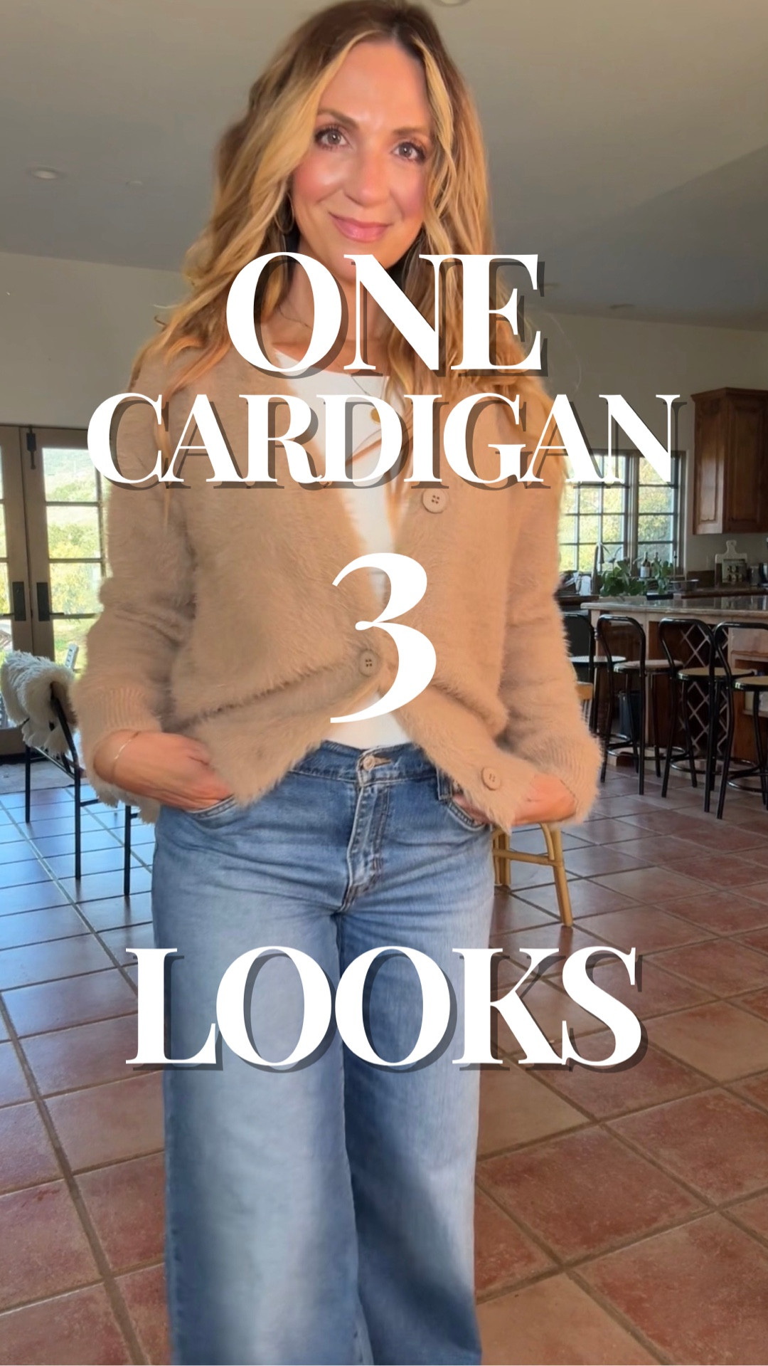 spring outfit ideas • cardigan outfit • mom outfit • casual everyday outfit

My go-to formula for an easy spring outfit lately 🤍

This neutral fuzzy cardigan is the perfect layering piece for transitional weather — super soft, not itchy, slightly oversized, and easy to style so many ways (draped, slouchy, or worn open).

Styled with:
• mid rise wide leg @Levi's  (black + light wash)
• seamless Amazon tank (the best bodysuit alternative)
• woven black slides + my go-to Birkenstocks

Wearing a medium (5’7, small/medium in tops). Comes in lots of colors + such a good affordable staple.





spring outfit • cardigan outfit • mom style • everyday outfit • neutral outfits • layering pieces • wide leg jeans outfit

#LTKootd #LTKOver40 #LTKgrwm