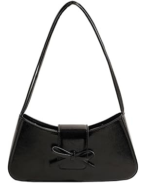 Trendy Red Shoulder Bag for Women Patent Leather Hobo Handbags Y2K Purses Clutch Bag Cute Bow Pur... | Amazon (US)