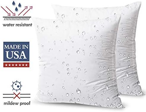 Phantoscope Premium Outdoor Pillow Inserts - Pack of 2 Square Form Decorative Throw Pillow Couc... | Amazon (US)
