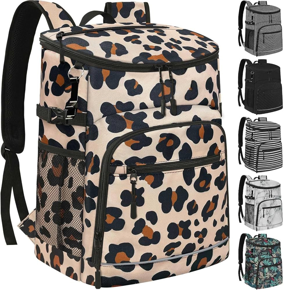 Cooler Backpack Insulated Leakproof Waterproof Backpack Cooler Bag 30 Cans, Large Capacity Lightw... | Amazon (US)