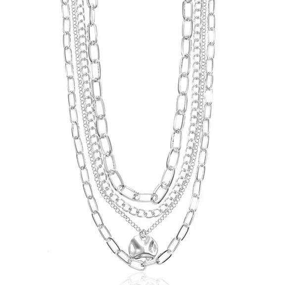 Scenario Women's Gold-Tone Necklace with Medallion Charms | Walmart (US)