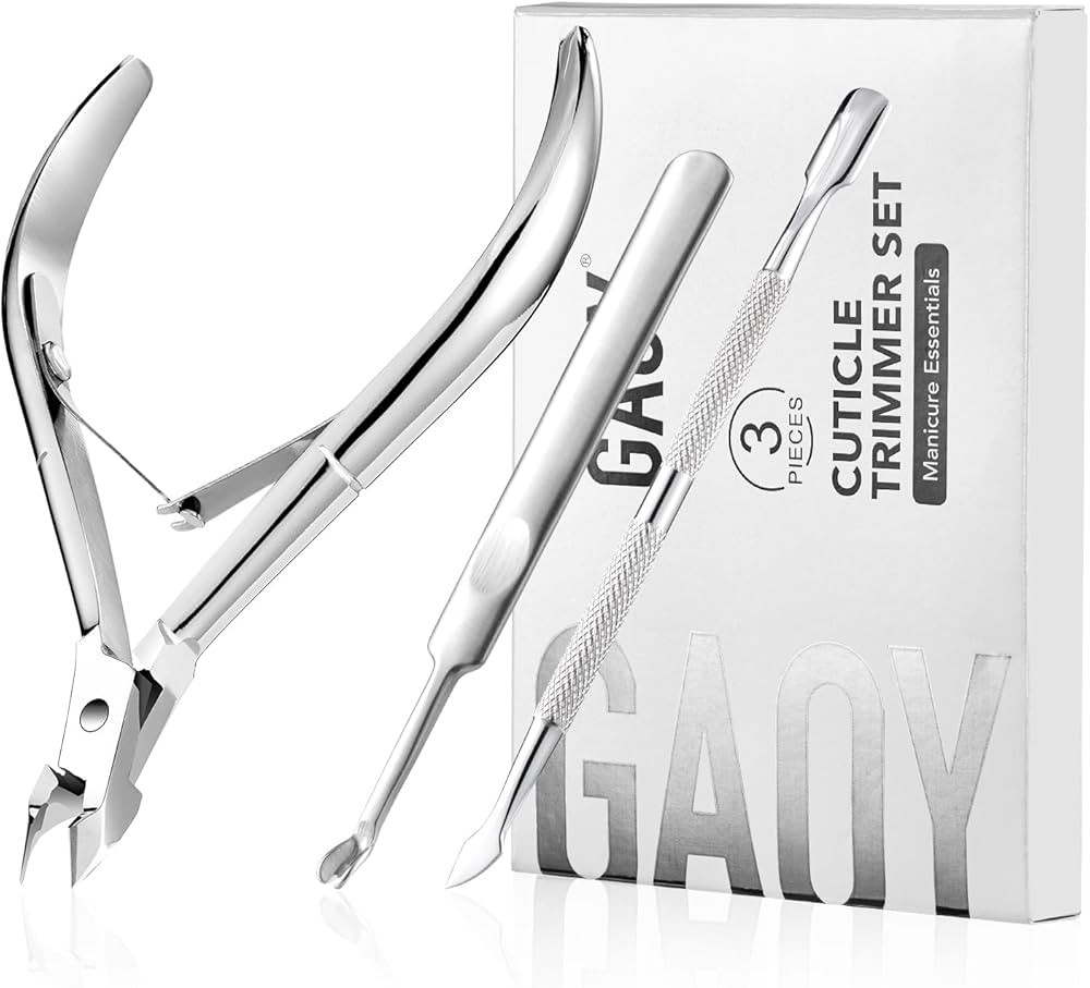Cuticle Trimmer Cuticle Nippers, GAOY Cuticle Pusher Cuticle Remover Stainless Steel Nail Clipper... | Amazon (US)