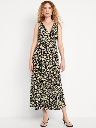 Fit & Flare Floral Maxi Dress | Old Navy (US)