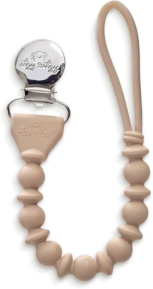 Itzy Ritzy Silicone Pacifier Clip; 100% Food Grade Silicone Pacifier Strap with Clip Keeps Pacifi... | Amazon (US)