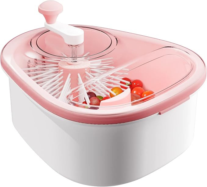 JOYMOOP Fruit Cleaner Spinner JOYLOOP, Large Fruit Washer Spinner with Brush, Fruit Cleaning with... | Amazon (US)